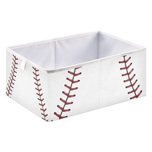 softball baseball storage basket storage bin rectangular collapsible nursery hamper cute bin organizer for laundry room balcony