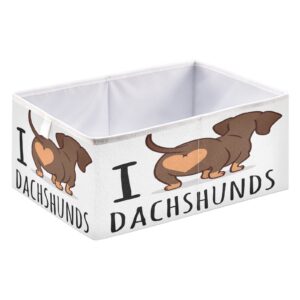dachshund dog storage basket storage bin rectangular collapsible toy bins towel storage organizer for nursery toys kids room
