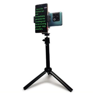 teleprompter iphone & android, double phone holder for video recording, neewer teleprompter kit, the collapsing design allows for easy storage and transport