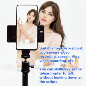 Teleprompter iPhone & Android, Double Phone Holder for Video Recording, Neewer Teleprompter Kit, The Collapsing Design Allows for Easy Storage and Transport