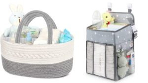 maliton diaper caddy organizer for baby boy and changing table diaper organizer