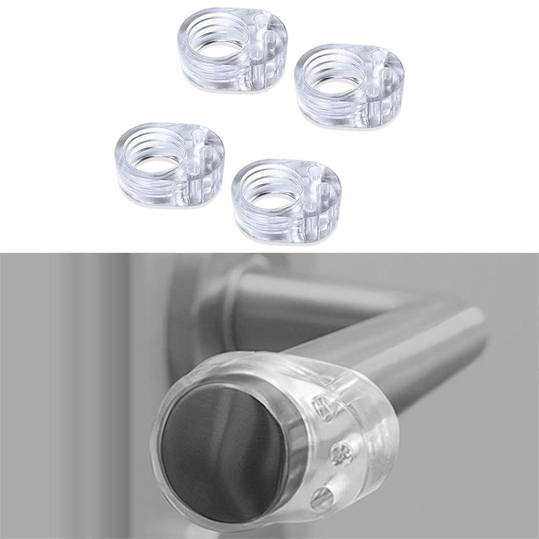 3pcs Door Stopper Transparent Silica Gel Door Handle Buffer Wall Protection Doorknob Bumper Walls Furniture Protective