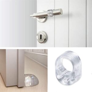 3pcs Door Stopper Transparent Silica Gel Door Handle Buffer Wall Protection Doorknob Bumper Walls Furniture Protective