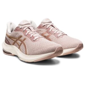 ASICS Women's Gel-Pulse 14 Running Shoes, 6, Mineral Beige/Champagne