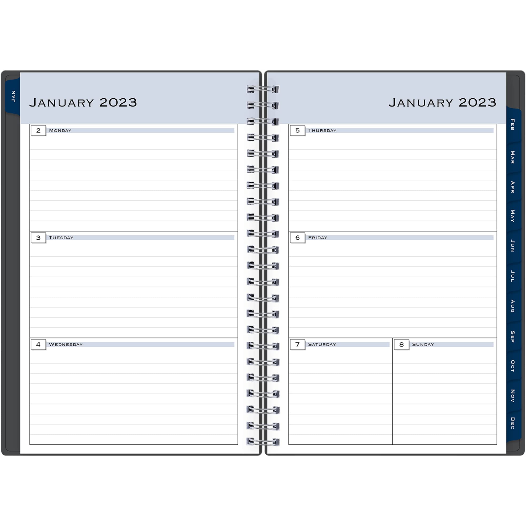 Blue Sky 2023 Weekly and Monthly Planner, January - December, 5" x 8", Flexible Cover, Wirebound, Passages (100010-23)