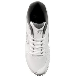 Ringor - Woman's Flite Metal Spike Softball Cleats with Pitching Toe (10.5 - White and Silver)