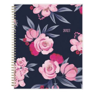 blue sky 2023 weekly and monthly planner, january - december, 8.5" x 11", frosted cover, wirebound, mimi pink (137264-23)