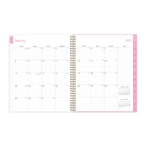Blue Sky 2023 Weekly and Monthly Planner, January - December, 8.5" x 11", Frosted Cover, Wirebound, Mimi Pink (137264-23)