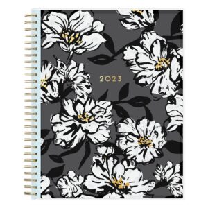 blue sky 2023 monthly planner, january - december, 8" x 10", clear pocket cover, wirebound, baccara dark (110216-23)