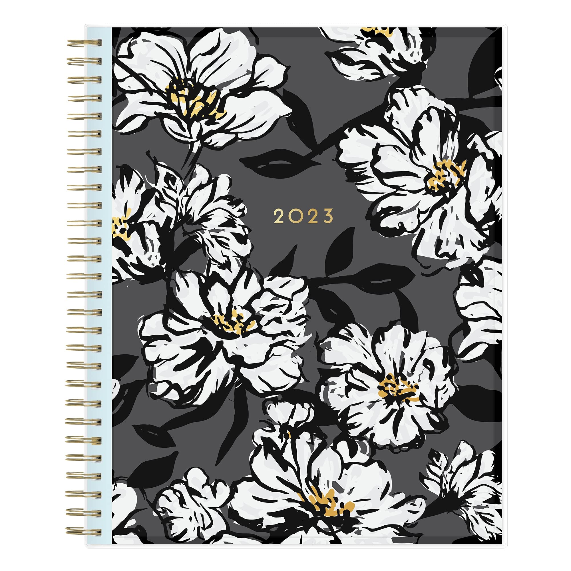 Blue Sky 2023 Monthly Planner, January - December, 8" x 10", Clear Pocket Cover, Wirebound, Baccara Dark (110216-23)