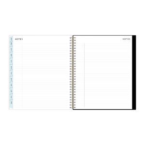 Blue Sky 2023 Monthly Planner, January - December, 8" x 10", Clear Pocket Cover, Wirebound, Baccara Dark (110216-23)