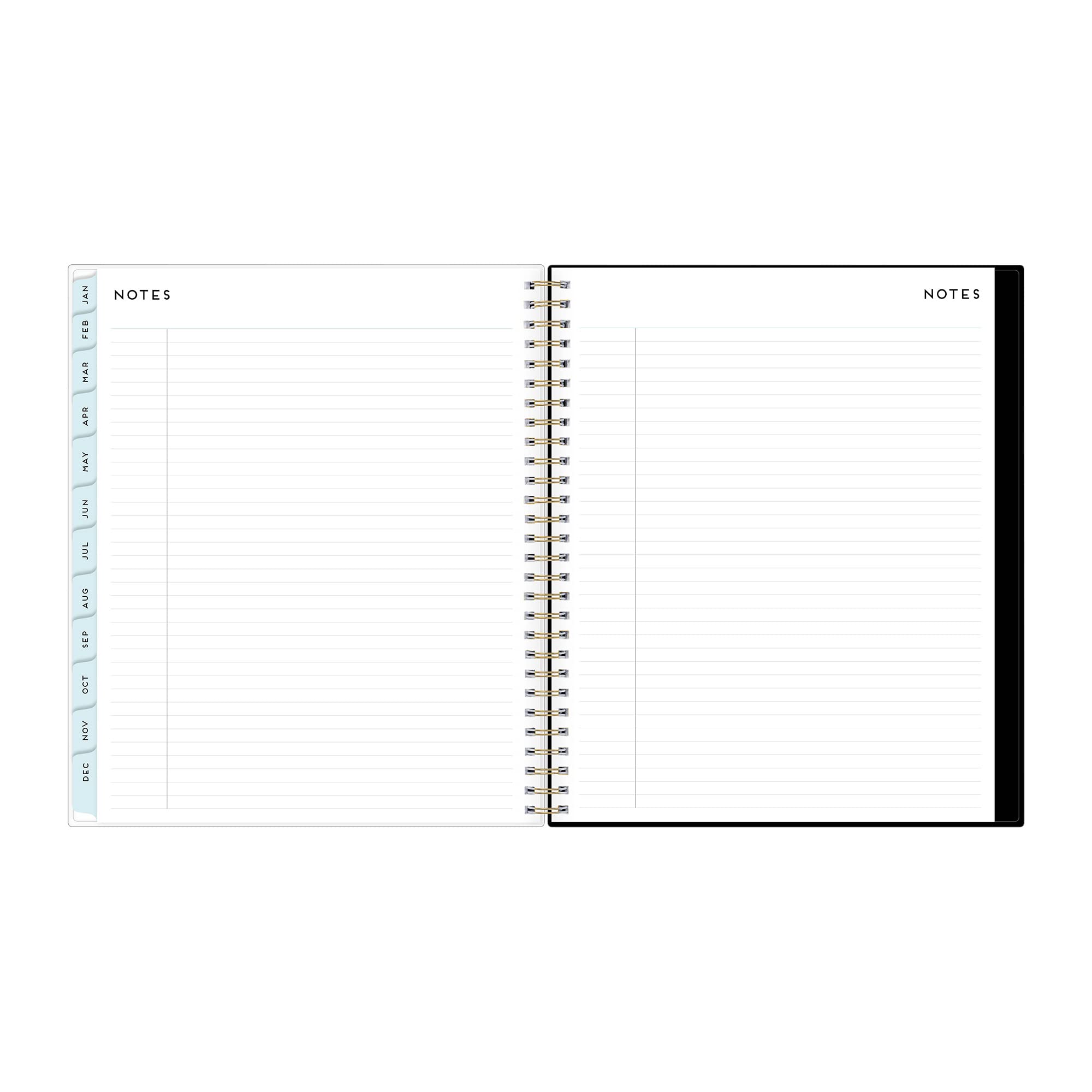 Blue Sky 2023 Monthly Planner, January - December, 8" x 10", Clear Pocket Cover, Wirebound, Baccara Dark (110216-23)