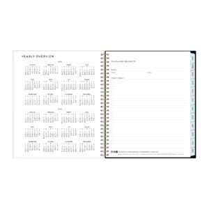 Blue Sky 2023 Monthly Planner, January - December, 8" x 10", Clear Pocket Cover, Wirebound, Baccara Dark (110216-23)