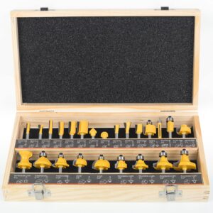 router bits set 1/4 inch shank - baidets upgrade 24 piece router bit set craftsman, 1/4" tungsten carbide router bits for woodworking