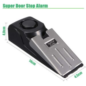 Upgraded Door Stop & Security Alarm, Wireless Portable 120 Loud Entrance Alert Door Stopper Wedge Security Door Stopper Anti-Theft Alarm Doorstop Safety Tools for Travel Home Apartment House (1)