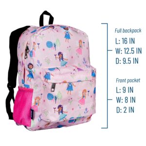 Wildkin 16-Inch Kids Backpack for Boys & Girls, Perfect for Elementary School Backpack, Features Padded Back & Adjustable Strap, Ideal Size for School & Travel Backpacks (Fairy Garden)
