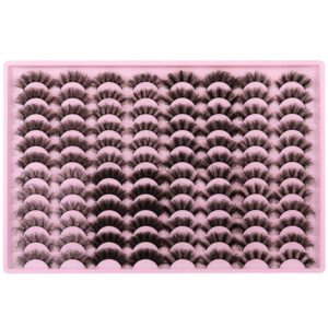 48 Pairs Mink Lashes Fluffy Thick Eyelashes 8 Styles Mixed Dramatic Long Faux Mink Eye lashes Pack 10D Curl Wholesale Luxury Soft Fake Eyelashes