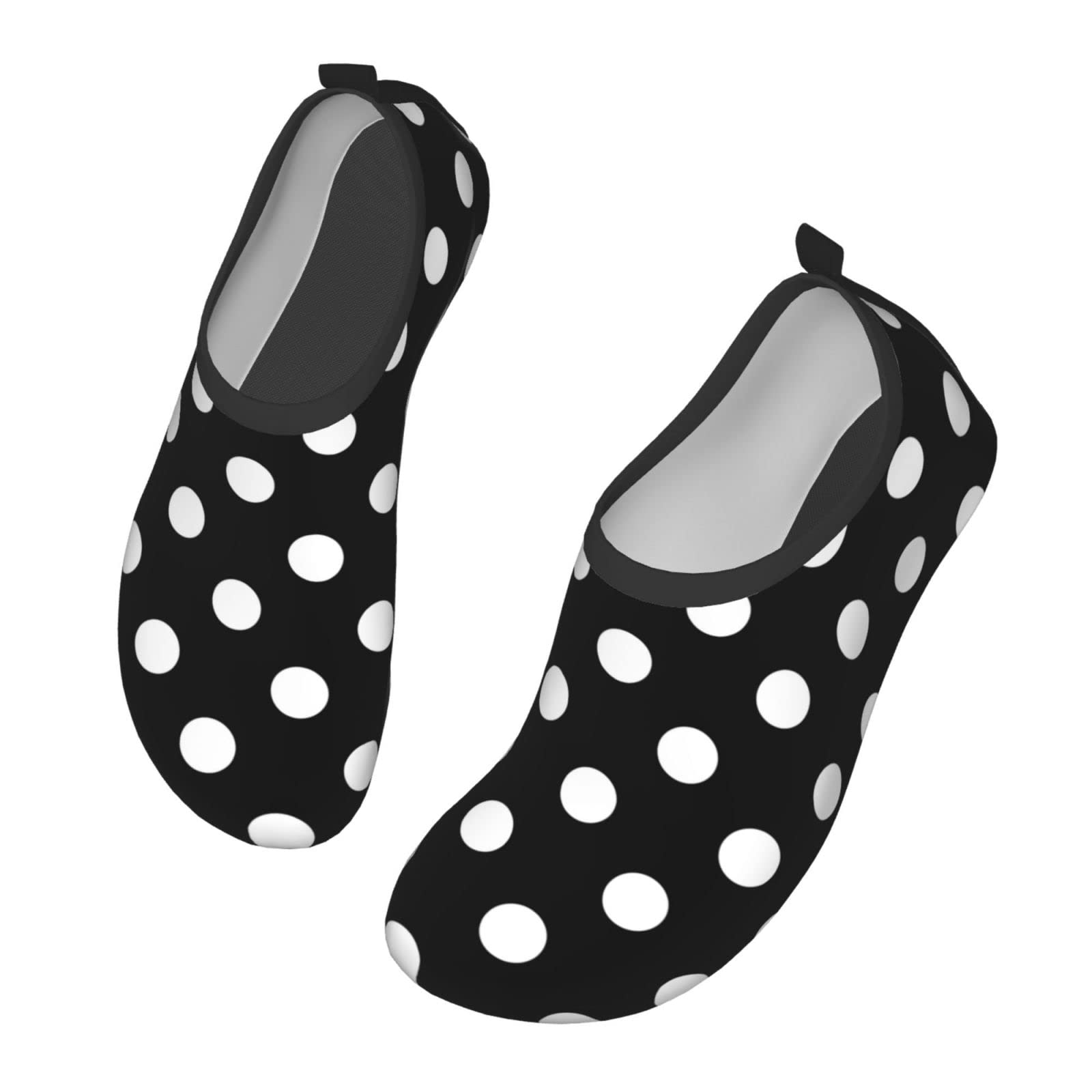 White Black Polka Dot Water Shoes Breathable Quick-Dry Beach Game Socks Sports Shoes for Women Men