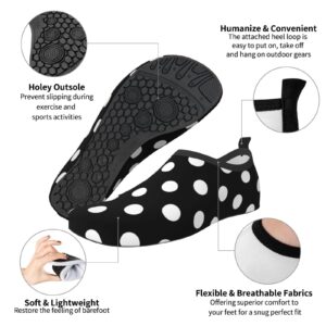 White Black Polka Dot Water Shoes Breathable Quick-Dry Beach Game Socks Sports Shoes for Women Men