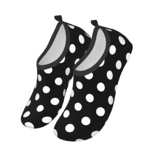 White Black Polka Dot Water Shoes Breathable Quick-Dry Beach Game Socks Sports Shoes for Women Men