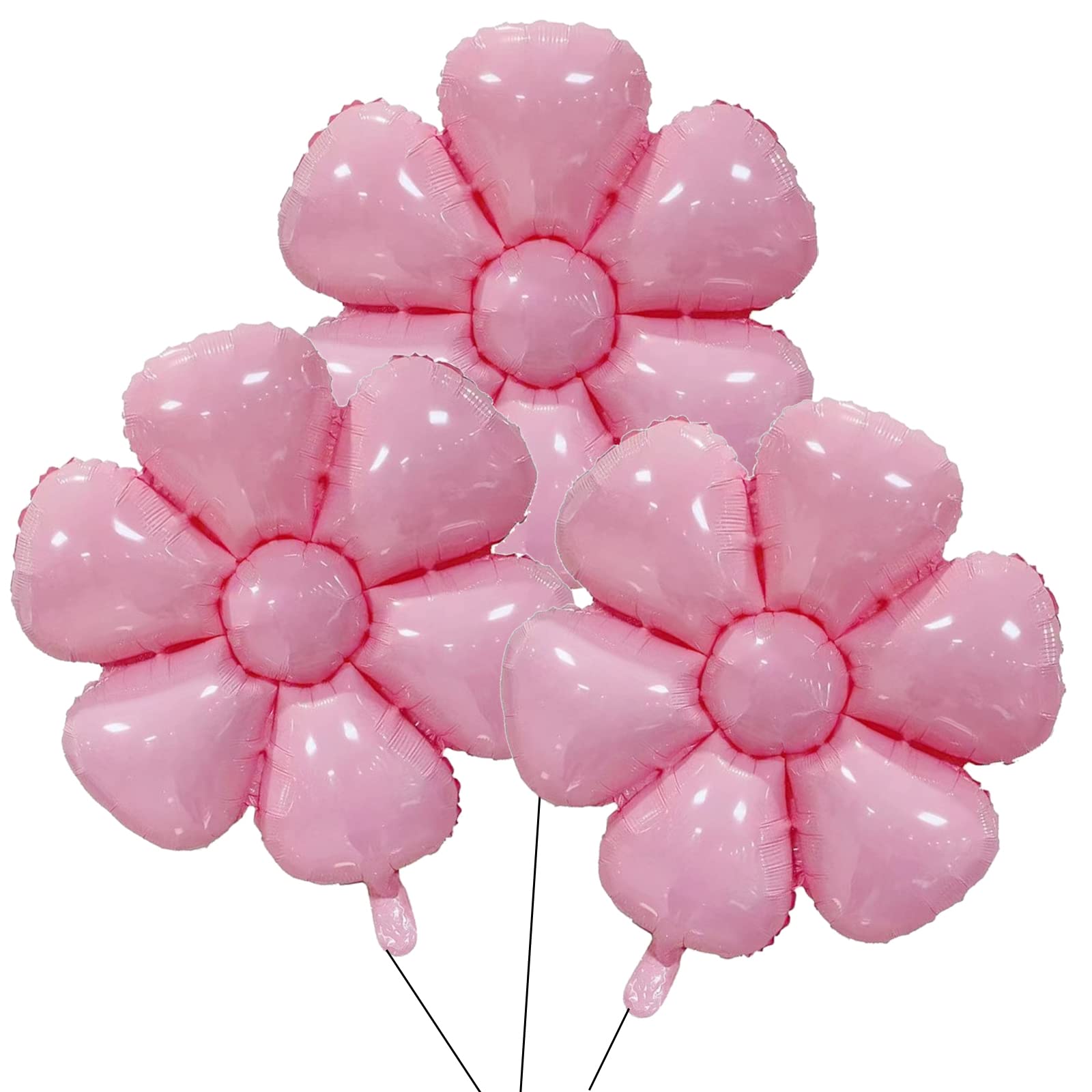 Birthday Party Decorations Flower Party Balloons Supplies Kids Happy Birthday Decorations (Pink)