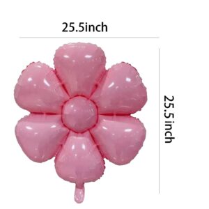 Birthday Party Decorations Flower Party Balloons Supplies Kids Happy Birthday Decorations (Pink)