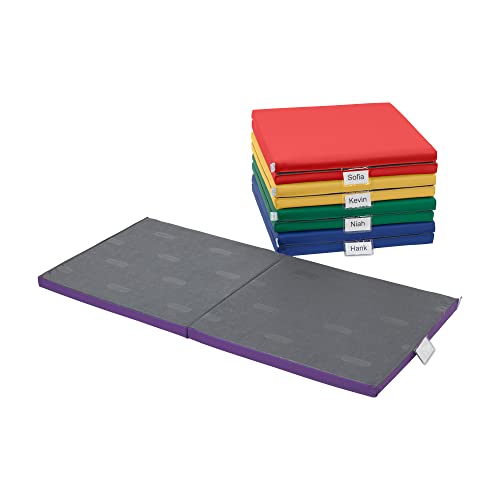 ECR4Kids SoftZone Folding Rainbow Rest Mats, Classroom Furniture, Assorted, 5-Piece