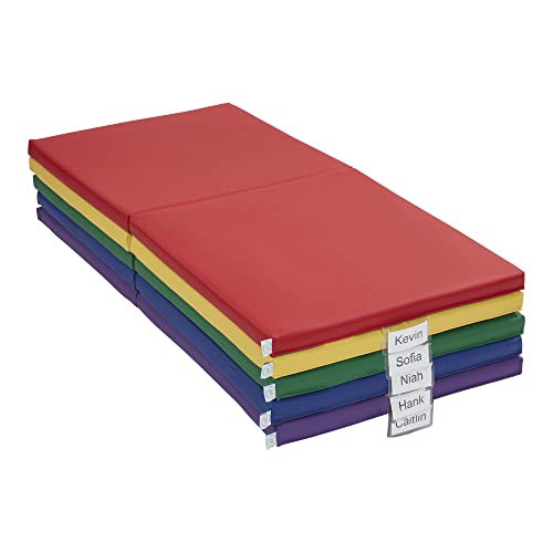 ECR4Kids SoftZone Folding Rainbow Rest Mats, Classroom Furniture, Assorted, 5-Piece