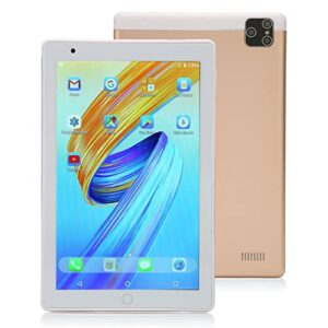 Luqeeg 8 inch HD Tablet, Android 11 Kids Educational Tablet, 1920x1080 IPS Display, Dual SIM, 2GB RAM & 32GB ROM, 128GB Expandable, Octa Core Processor Up to 1.6GHz(Gold)