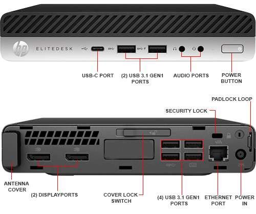 HP Micro PC Elitedesk 800 G3 Mini Computer Desktop Intel i5-6500 up to 3.60GHz 16GB New 512GB NVMe SSD Built-in AX200 Wi-Fi 6 BT Wireless Keyboard and Mouse Win10 Pro (Renewed)