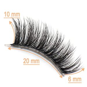 Half Lashes, Lashes Natural Look 10 Pairs Volume Cat Eye Lashes 10mm Wispy Lashes with Clear Band Short False Eyelashes TB02