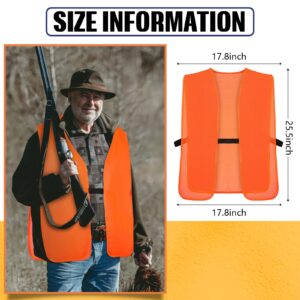 Tarpop 2 Pcs Medium Unisex Adult Orange Hunting Vest Safety Vest for Men Women Blaze Orange High Visibility Vest Orange Hunting Vest