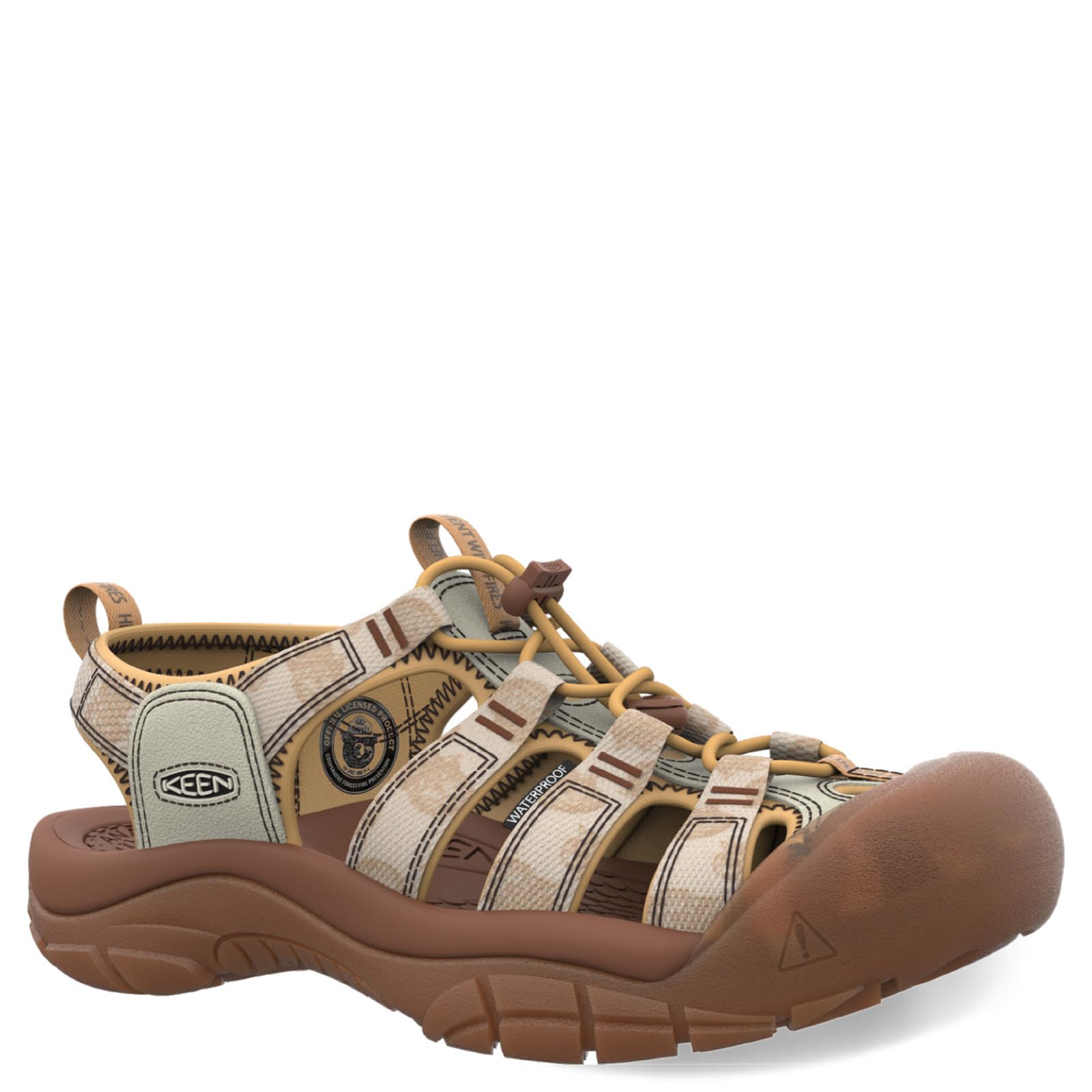 KEEN Women's Newport H2 Closed Toe Water Sandals, Smokey Bear/Smores, 6.5