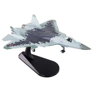 HANGHANG 1/100 SU 57 Fighter Jet of The Russian Air Force Plane Metal Fighter Military Model Diecast Plane Model for Collection or Gift