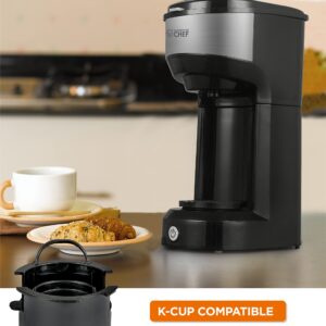 Commercial CHEF Coffee Machine, Single Serve Coffee Maker, Portable Coffee Maker Single Serve with 13 Ounce Water Tank & One Touch Button for Coffee Brewing