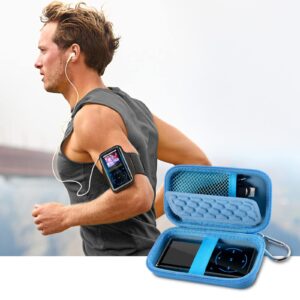 MP3 & MP4 Player Case for SOULCKER/G.G.Martinsen/Grtdhx/iPod Nano/Sandisk Music Player/Sony NW-A45 and Other Music Players with Bluetooth. Fit for Earbuds, USB Cable, Memory Card - Blue