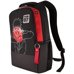 naruto 15 inch sleeve laptop backpack, padded computer bag for commute or travel, team 7, one size