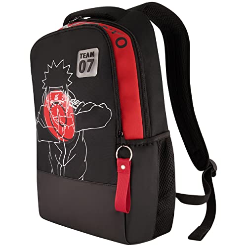 Naruto 15 Inch Sleeve Laptop Backpack, Padded Computer Bag for Commute or Travel, Team 7, One Size