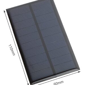 FellDen Micro Solar Panels Photovoltaic Cells, 10PCS 5V 200mA Epoxy Panel Kit Polycrystalline Cells 110mmx60mm / 4.33''x 2.36'' (5V200mA)