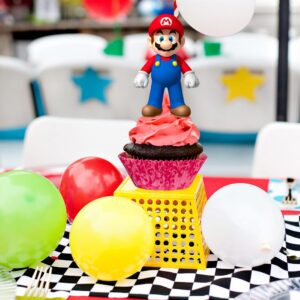 Mario Birthday Party Supplies, 24PCS Cupcake Toppers Decorations for Mario Party Supplies Decor