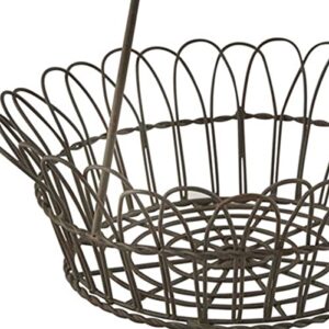 Park Designs Scalloped Wire Edge Basket with Handle