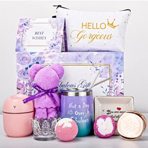 Birthday Gifts for Women, Unique Gift Baskets for Mom, Spa Relaxing Gifts Box for Her, Thank You Gifts for Who Have Everything, Get Well Soon Gifts for Women Female Wife Mom Sister