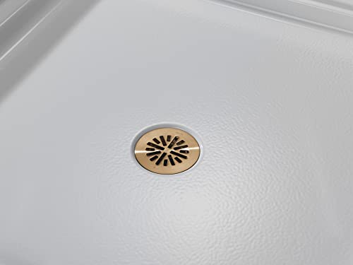 Delta Faucet 4 Inch Round Shower Floor Drain Gold, Shower Drain Kit, Round Shower Drain, Chrome Shower Drain, Shower Floor Drain, Champagne Bronze DT051411-CZ