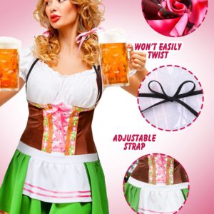 4 Pcs Oktoberfest Apron Oktoberfest Costumes Women German Dirndl Aprons Female Oktoberfest Outfit Waitress Novelty Dresses Oktoberfest Party Decorations for Kitchen Outdoor Cooking BBQ Party Supplies