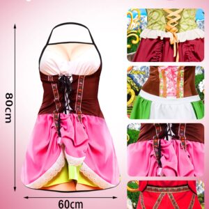 4 Pcs Oktoberfest Apron Oktoberfest Costumes Women German Dirndl Aprons Female Oktoberfest Outfit Waitress Novelty Dresses Oktoberfest Party Decorations for Kitchen Outdoor Cooking BBQ Party Supplies