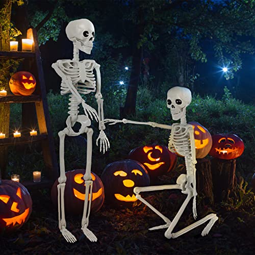 HOLYFUN 40" Skeleton Halloween Hanging Decorations for Outdoor and Indoor, Party Decor for Yard Patio Lawn Garden Haunted House