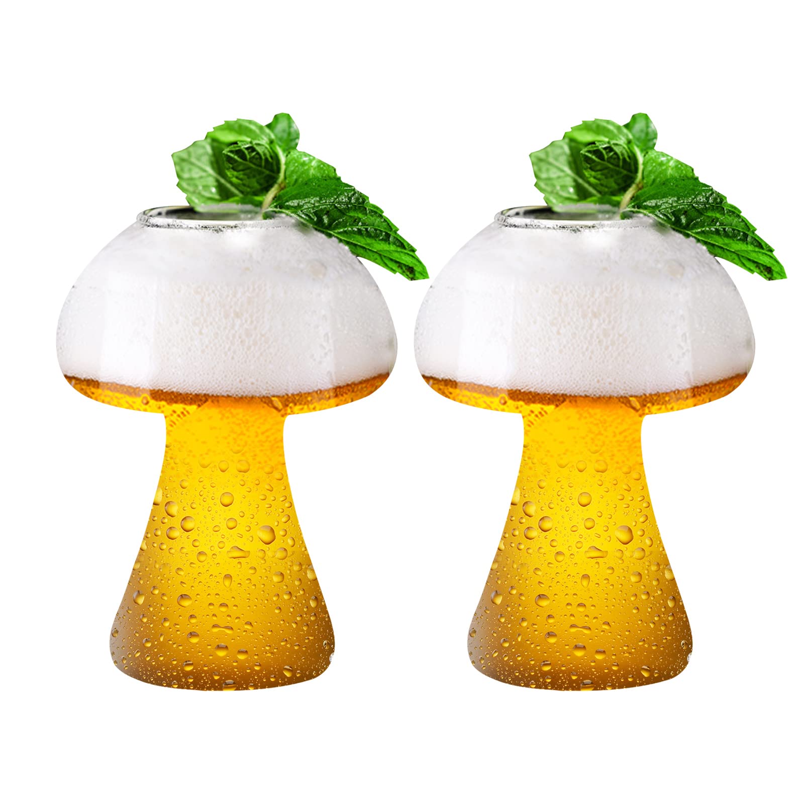 ZUDKSUY Cocktail Glasses Wine Glasses Set of 2 Mushroom Accessories Glasses 250ML Mushroom Accessories Glass Cup Personalised Wine Glasses