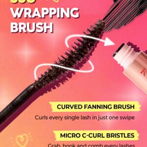 AMTS x Webtoon True Beauty, Natural Lengthening Black Mascara Volume and Length, Tubing Mascara Waterproof, Lash Extension, No Smudge, No Flaking, Korean Makeup Kbeauty Kdrama