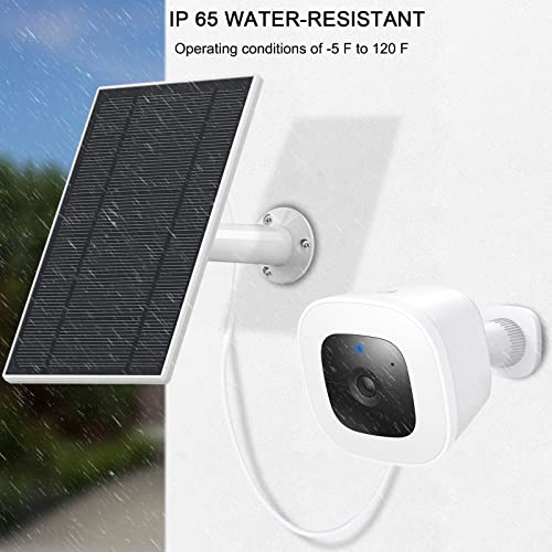 6W Solar Panel Charging Compatible with Eufy Solocam L40/L20/S40/3/3C Only,with 13.1ft Waterproof Charging Cable, IP65 Weatherproof,Includes Secure Wall Mount(Type-c Connector)(White) (1)