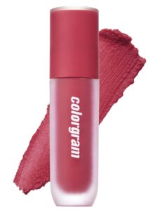 colorgram thunderbolt over blur tint 03 captain pink | long lasting moisturizing lip stain, hydrating, easily buildable and blendable, matte, best tinted liquid lipstick for daily lip makeup